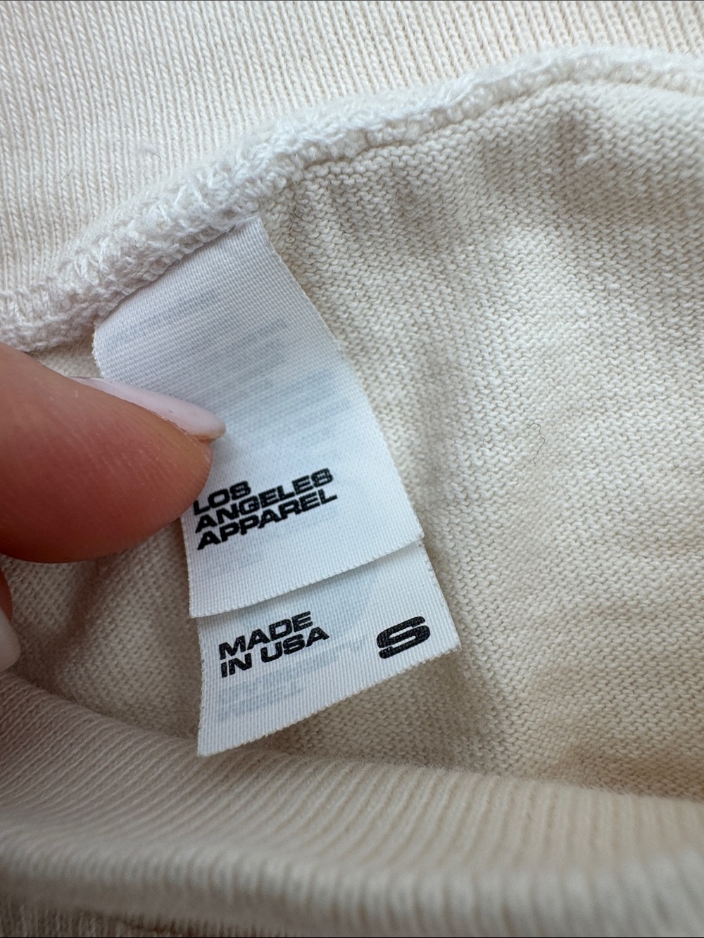 Los Angeles apparel Basic Cropped tshirts Set in Black and Cream size small - Picture 6 of 6